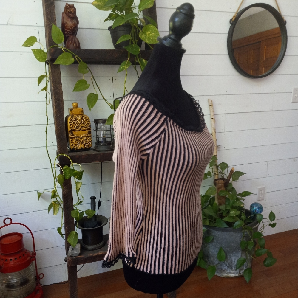 S.   3/4 sleeve stripped shirt - Picture 4 of 4